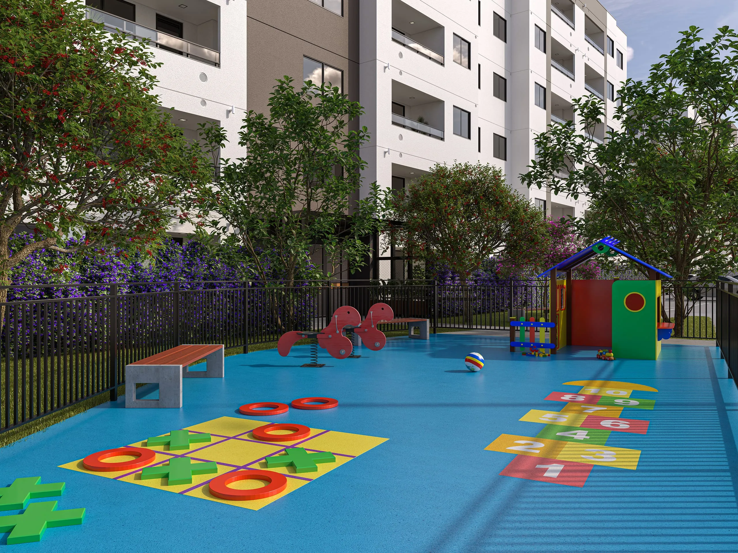 Playground ao ar livre para as crianças